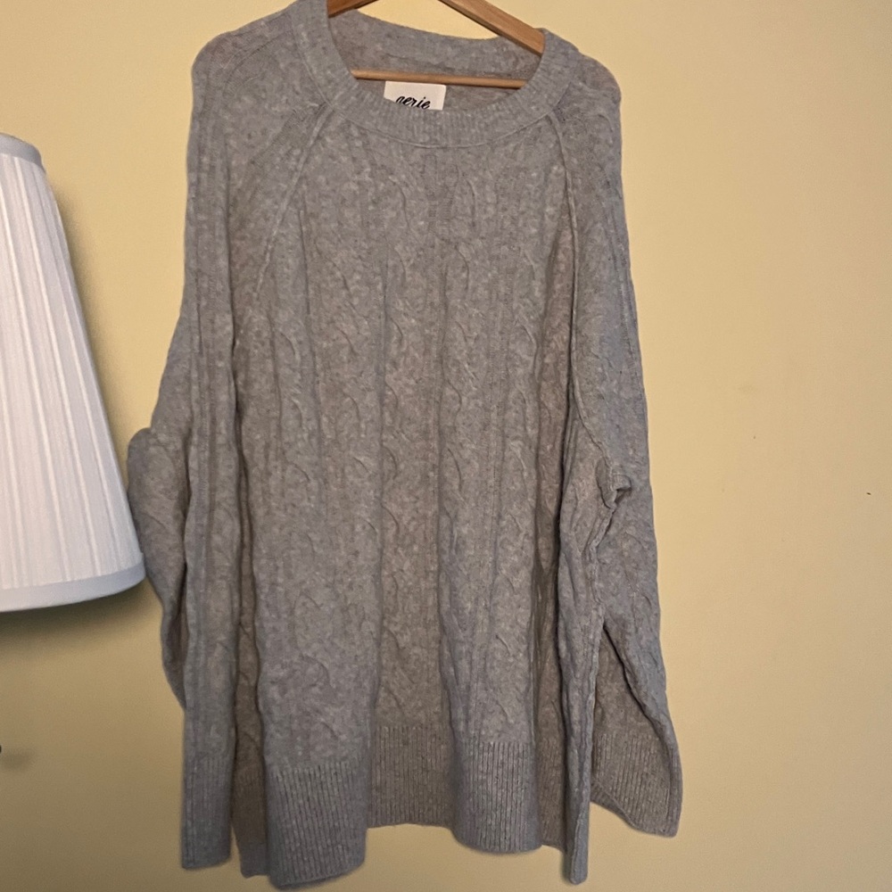Aerie Soft Gray Knit Sweater Size XL So so so soft!